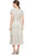 SLNY 9155138 - Tea Length V-Neck Tier Dress Holiday Dresses