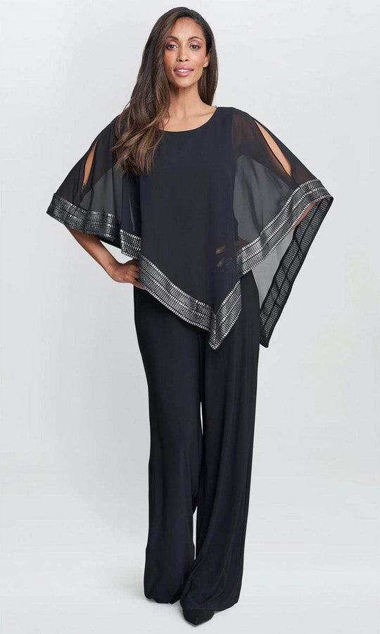 S.L. Fashions 9177331 - Chiffon Cutout Jumpsuit