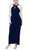 SLNY 9237208 - Ruffled Side Halter Dress Evening Dresses 4P / Navy