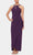 SLNY 9237208 - Ruffled Side Halter Dress Evening Dresses 4P / Summer Plum