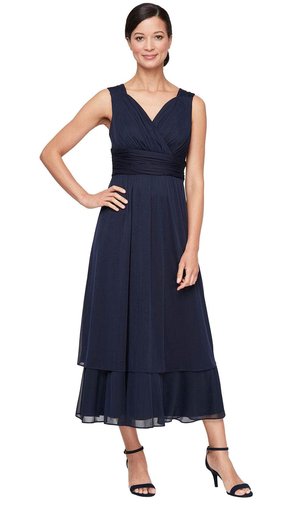 Slny S.L. Fashions Dresses (S.L.NY) 9435251 - Tea-Length 100% Polyester A ...