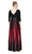 SLNY - Jewel Neck Ombre Formal Dress 9151111 - 1 pc Navy/Wedgewood  In Size 8 Available Evening Dresses 8 / Navy/Wedgewood