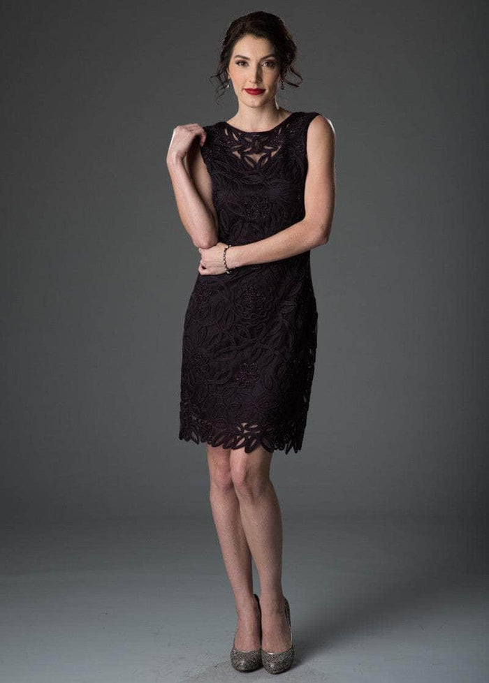 Soulmates 1612 - Soutache Lace Illusion Jewel Formal Dress Special Occasion Dress M / Black