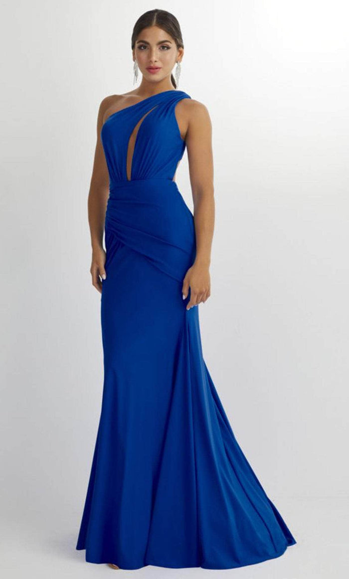 Studio 17 Prom 12905 - One Sleeve Trumpet Prom Gown Prom Dresses 0 / Royal