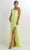 Studio 17 Prom 12908 - Asymmetrical Sequined Evening Gown Evening Dresses 0 / Neon Yellow