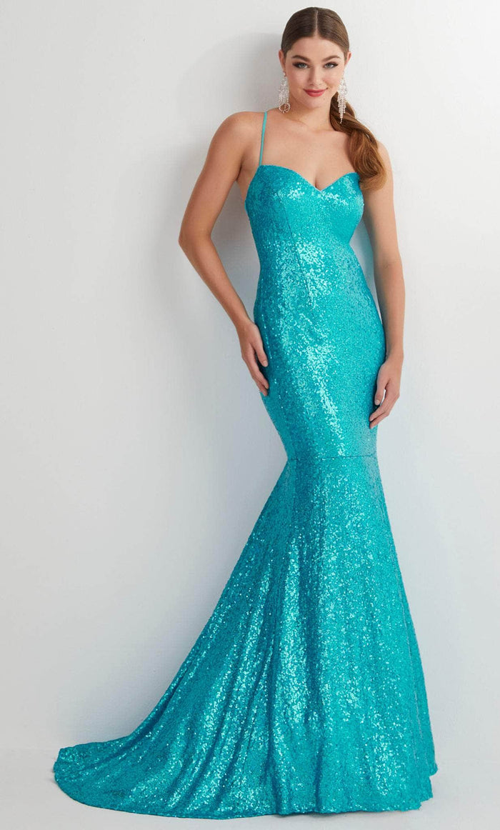Studio 17 Prom 12912 - Sleeveless Sweetheart Prom Gown Prom Dresses 0 / Turquoise