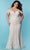 Sydney's Closet Bridal SC5297 - Lace Drape Sleeve V-Neck Wedding Dress Bridal Dresses 14 / Ivory/Nude