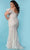 Sydney's Closet Bridal SC5297 - Lace Drape Sleeve V-Neck Wedding Dress Bridal Dresses