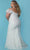 Sydney's Closet Bridal SC5297 - Lace Drape Sleeve V-Neck Wedding Dress Bridal Dresses