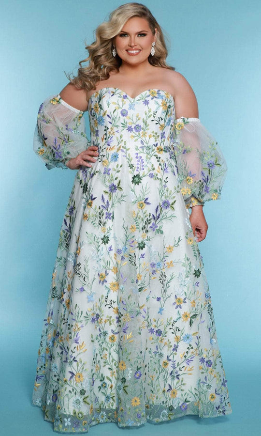 Sydney's Closet Bridal SC5326 - Floral Sweetheart Prom Gown