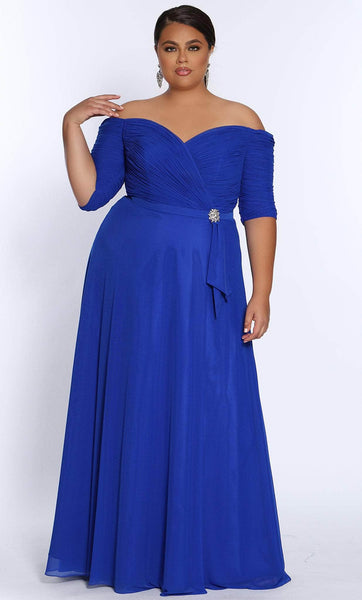 Simply Stunning Royal Formal with Sleeves Royal / 18