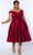 Sydney's Closet CE2011 - Tea Length A-Line Cocktail Dress Cocktail Dresses 14 / Red