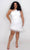 Sydney's Closet JK2401 - Asymmetric Feather Hem Cocktail Dress Cocktail Dresses 10 / Diamond White