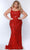 Sydney's Closet SC7332 - Sequined Scoop Formal Gown Evening Dresses 14 / Red