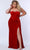 Sydney's Closet SC7342 - Sweetheart High Slit Evening Gown Evening Dresses 14 / Red