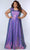Sydney's Closet SC7348 - Cap Sleeve A-line Evening Dress Evening Dresses 14 / Polar Purple