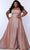 Sydney's Closet SC7349 - Scoop Neck Shimmer Prom Gown Prom Dresses 14 / Dreamsicle