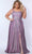 Sydney's Closet SC7349 - Scoop Neck Shimmer Prom Gown Prom Dresses 16 / Wisteria