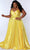 Sydney's Closet SC7355 - Sleeveless Satin Formal Gown Formal Gowns 14 / Lemon