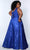 Sydney's Closet SC7356 - V-Neck Bow Accent Formal Gown Formal Gowns