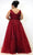 Sydney's Closet SC7358 - Lace Appliqued Tulle Formal Gown Formal Gowns