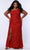 Sydney's Closet SC7360 - One Shoulder Sheath Formal Dress Evening Dresses 14 / Ruby