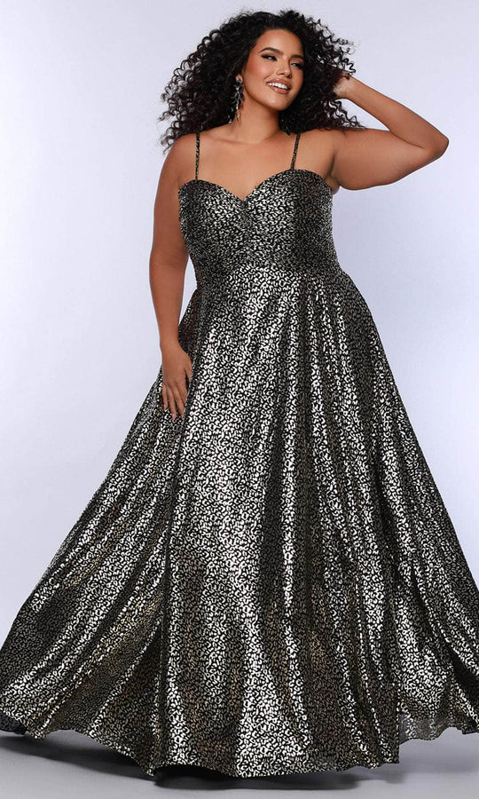 Sydney's Closet SC7394 - Off-shoulder Tulle Ballgown with Lace Applique