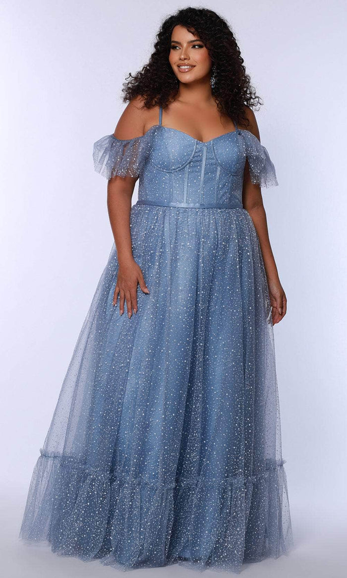 Sydneys Closet SC7411 Prom Dress - Dusty Blue