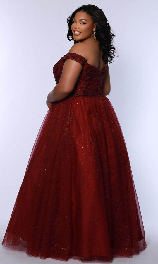 Sydney's Closet SC7428 - Satin A-line Gown with Sweetheart Neckline