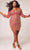 Sydney's Closet SC8111 - Sequin Long Sleeve Cocktail Dress Cocktail Dresses 14 / Firecracker Red