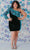 Sydney's Closet SC8114 - Asymmetrical Short Velvet Dress Cocktail Dresses