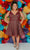 Sydney's Closet SC8120 - Glittered V-Neck Party Dress Party Dresses 14 / Garnet