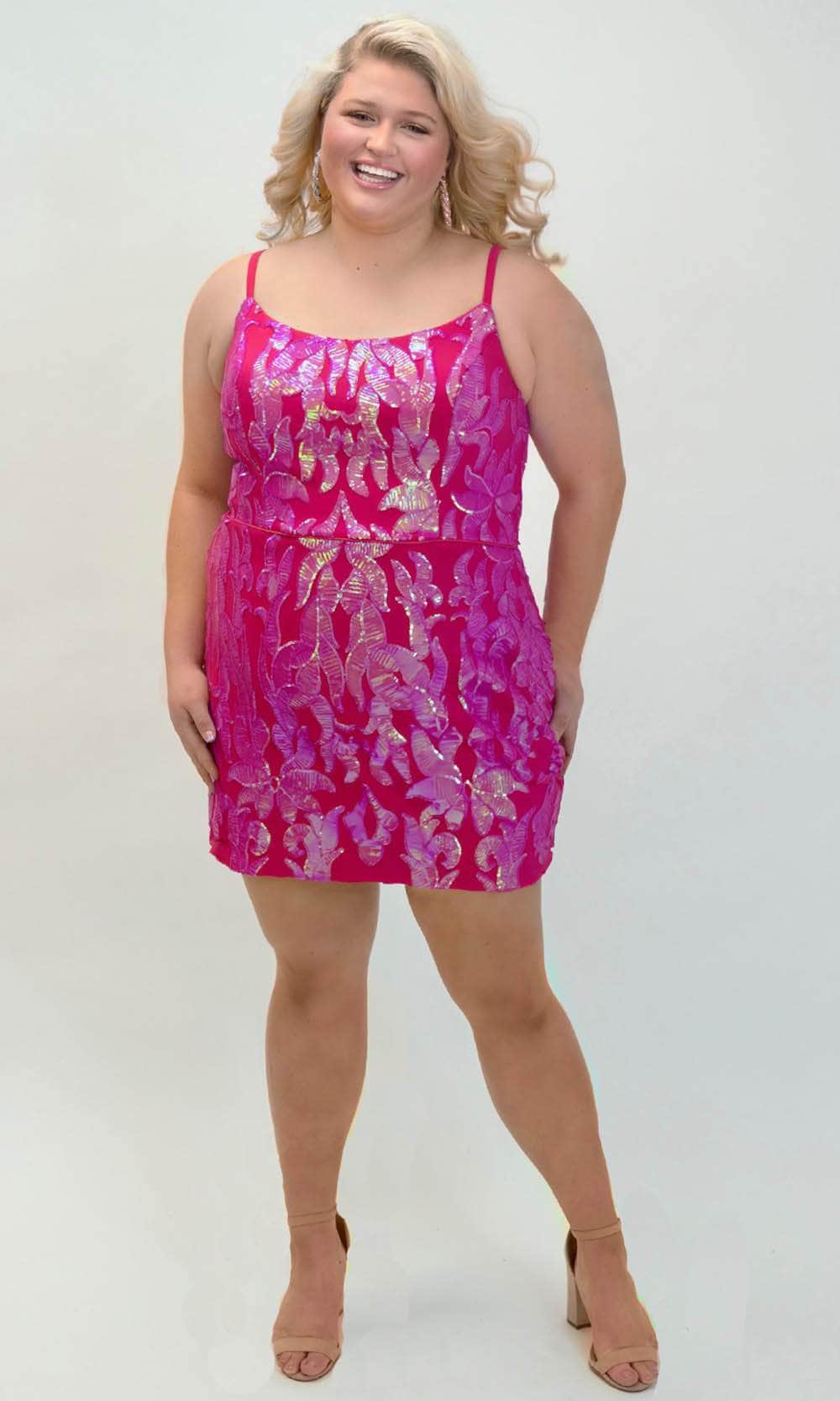 pink cocktail dress size 14 Nadine Pink formal cocktail Dress PINK sequin V dress. Size L