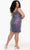 Sydney's Closet SC8127 - Wide Strap Allover Sequin Cocktail Dress Cocktail Dresses