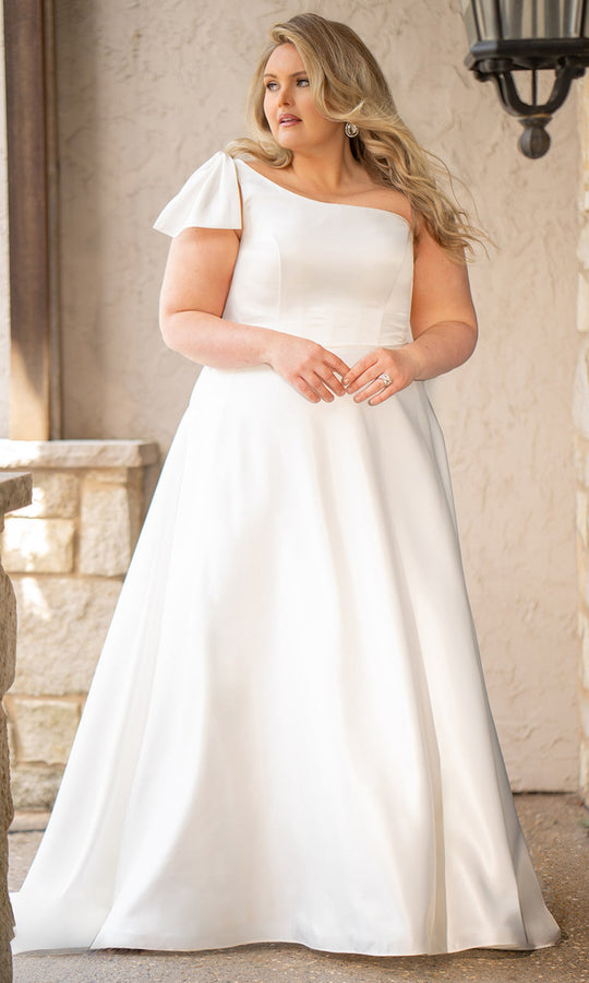 Sydney's Closet SC5355 - Satin One Shoulder A Line Gown