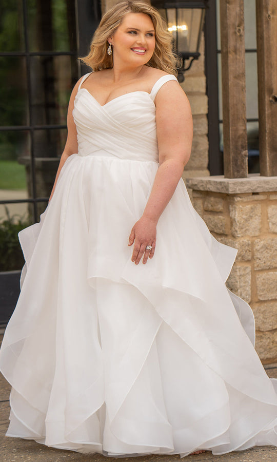 Sydney's Closet SC5359 - Organza Sweetheart A Line Evening Gown