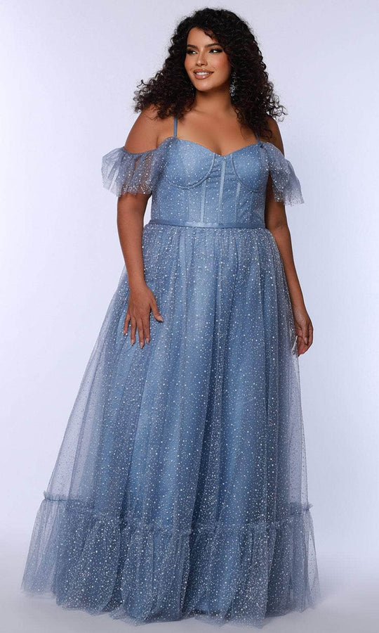 Sydney's Closet SC7411 - Beaded Mermaid Gown with Sweetheart Neckline