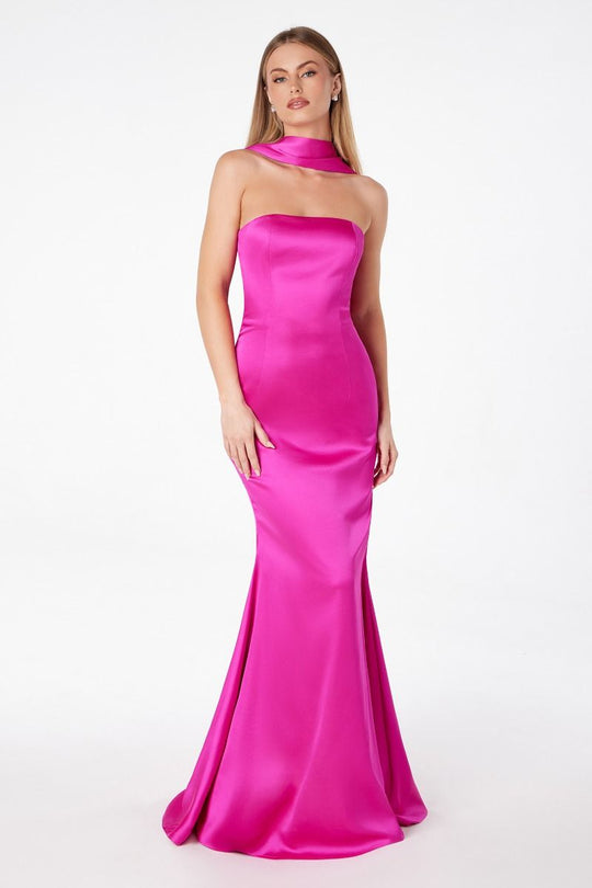 Ladivine T2012 - Strapless Satin Mermaid Gown