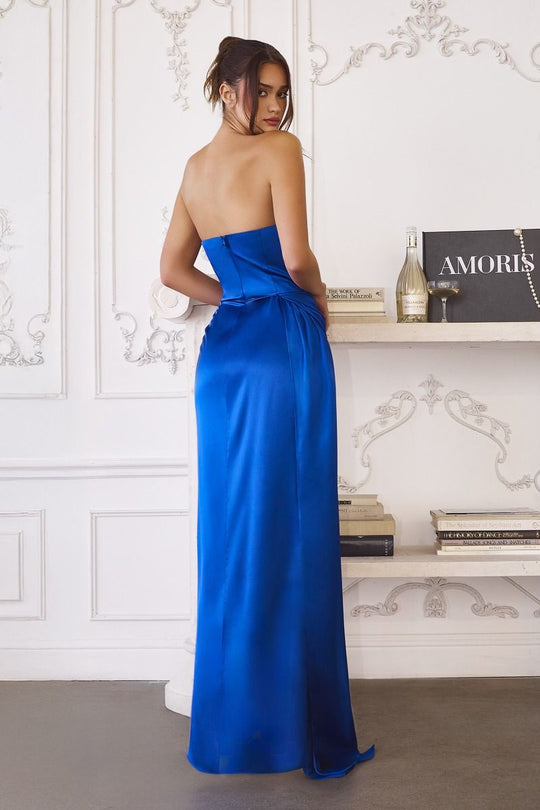 Amoris by Ladivine T215 - Strapless Slit Column Formal Dress