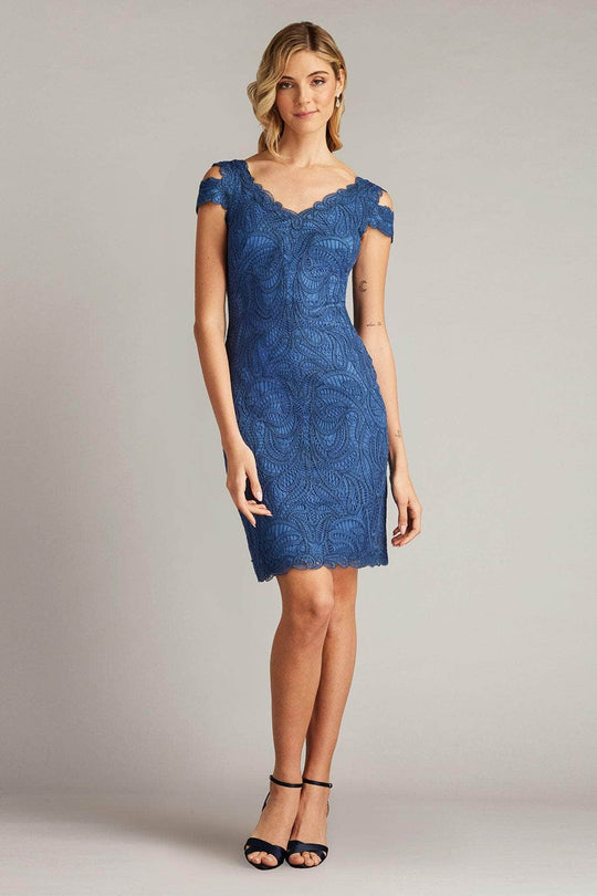 Tadashi Shoji BJF18382M - Sheath Embroidered Midi Dress