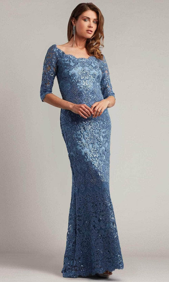 Tadashi Shoji BMN18236L - Liem Off-The-Shoulder Sequin Gown