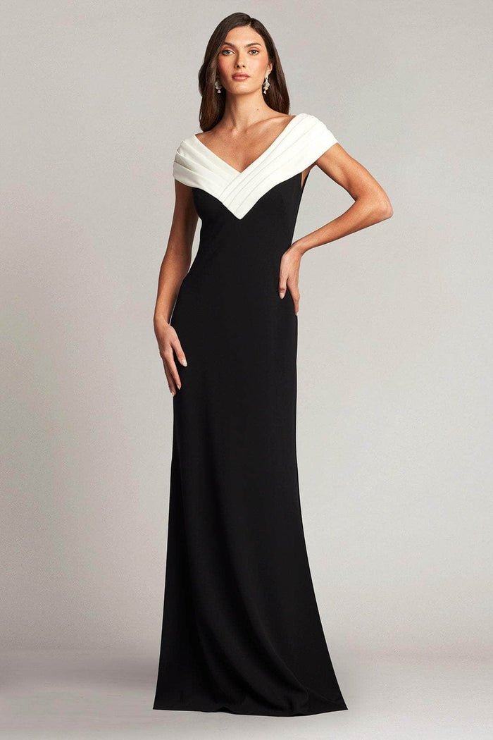 Tadashi Shoji BOS23011L - Cap Sleeve V-Neck Evening Dress – Couture Candy
