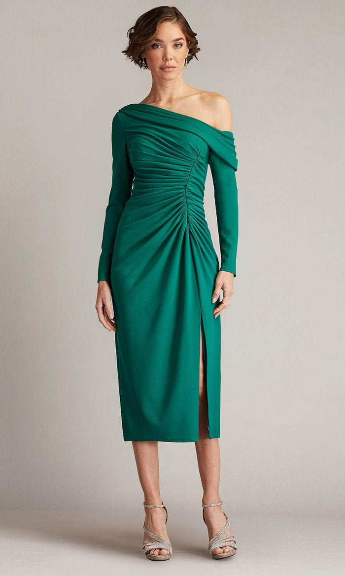 tadashi shoji cocktail dress Idly Embroidered Illusion while shimmering beaded accents add just the right amount of sparkle for weddings Tadashi Shoji CFI24314S - Short