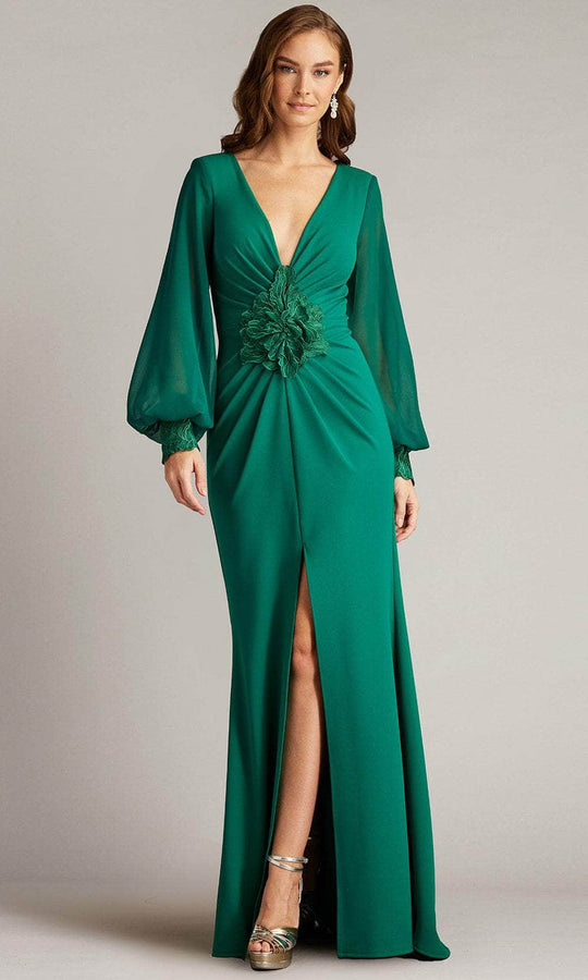 Tadashi Shoji BOS24911L - Bishop Sleeve Gown with Slit