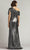 Tadashi Shoji BSJ22037L - Asymmetric Neck Metallic Evening Gown Evening Dresses