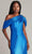 Tadashi Shoji BSJ22037L - Asymmetric Neck Metallic Evening Gown Evening Dresses