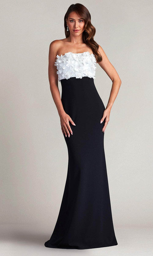 Tadashi Shoji CCE23423L - Strapless Floral Applique Gown