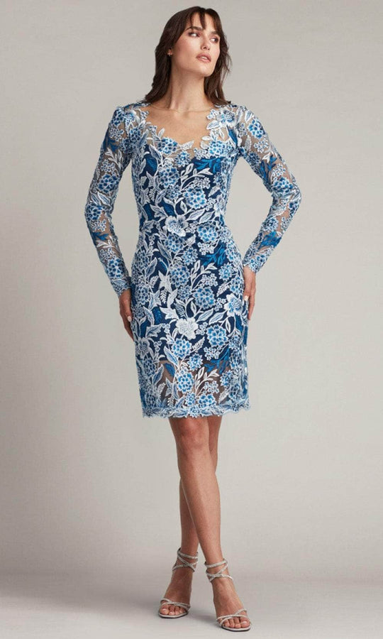 Tadashi Shoji CDP22405M - Floral Illusion Jewel Evening Dress