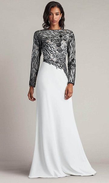 Tadashi Shoji CDU16206LXY - Long Embroidered A-Line Dress