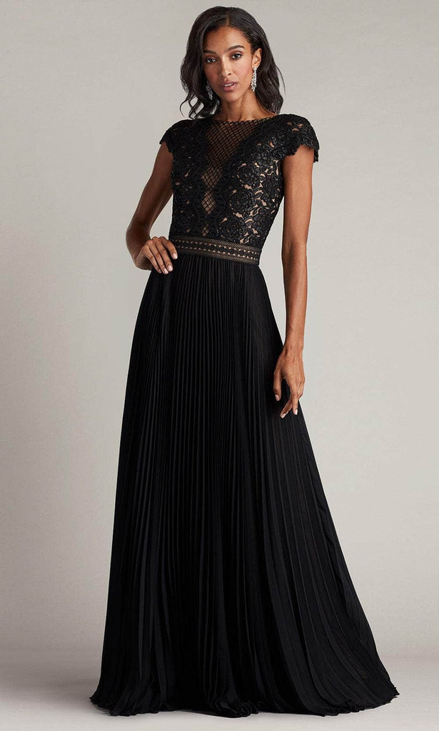 Tadashi Shoji CFC24324L Pleated Chiffon Evening Gown